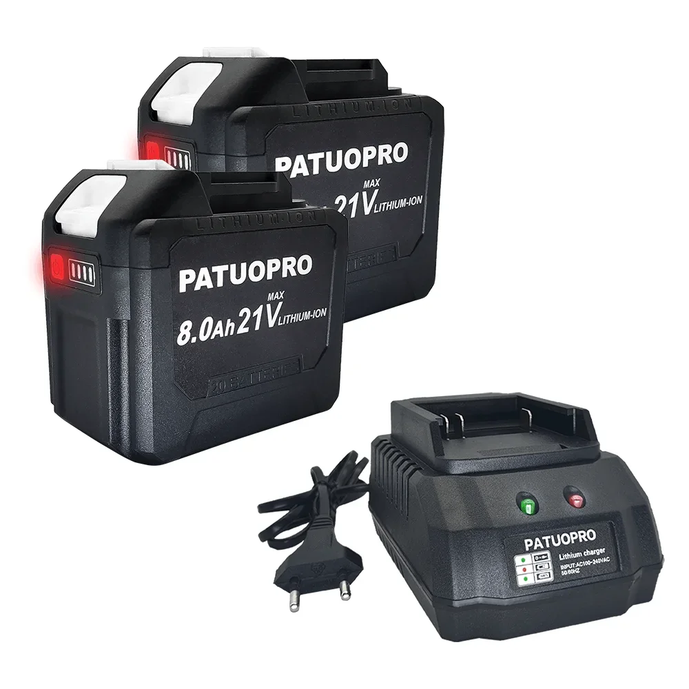 Batterie au lithium rechargeable 18-21V 2,0 4,0 6,0 8,0Ah compatible avec scie, clé, perceuse, meuleuse d'angle, souffleur et marteau sans fil Makita 18V