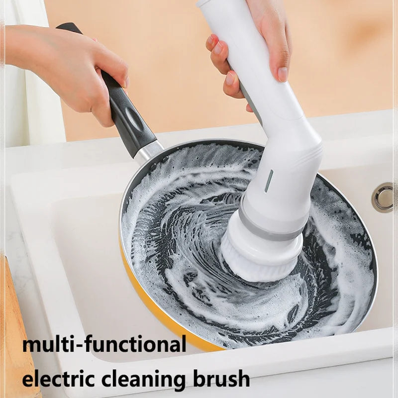 Multifunctional Electric Soap Brush Wireless Waterproof Handheld Strong Brush Floor Sweep & Cleaning Tool Without Dead Corners