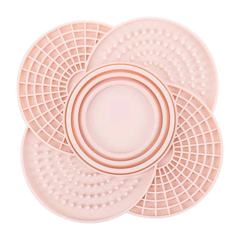 2 in 1 Silicone Dog Slow Feeder Mat with Foldable Bowl Pet Lick Mat for Dogs Cats Non-slip Puppy Slow Food Plate Dog Accessories