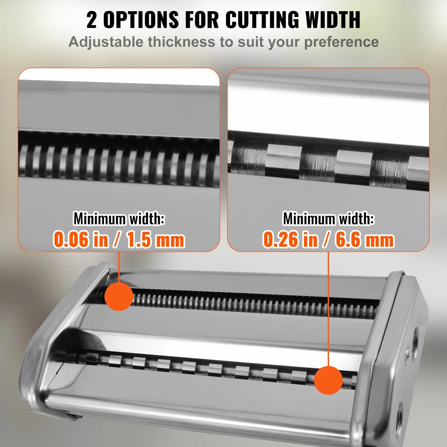 SucceBuy Manual Pasta Maker Machine Set Stainless Steel Slicer Fresh Noodle Rollers Cutter for Kitchen Hotel Home-Appliance