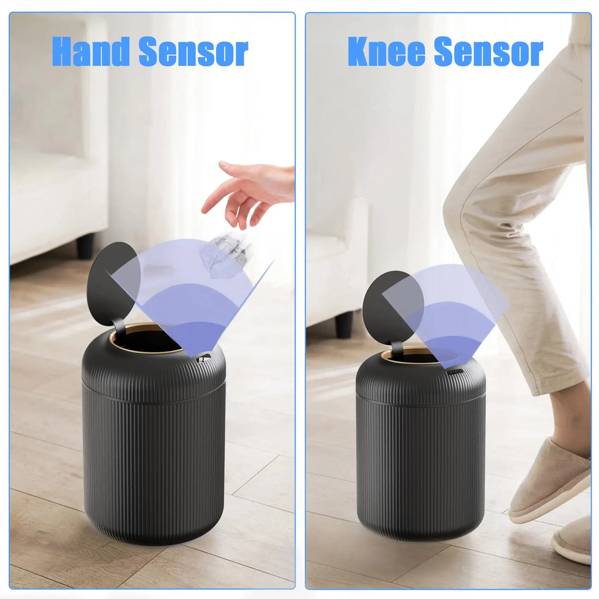 2025 New Smart Dustbin with Lid Automatic Sensor Kitchen Trash Bin Electric Garbage Bin for Kitchen/Bedroom/Living Room/Office