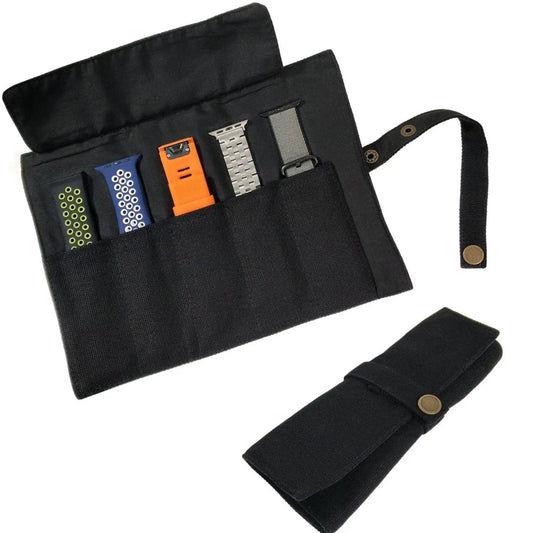 Watch Band Accessories, Smart Watch Band Portable Storage Bag Case Pouch Organizer-Compatible with Apple, Samsung, Garmin Bands
