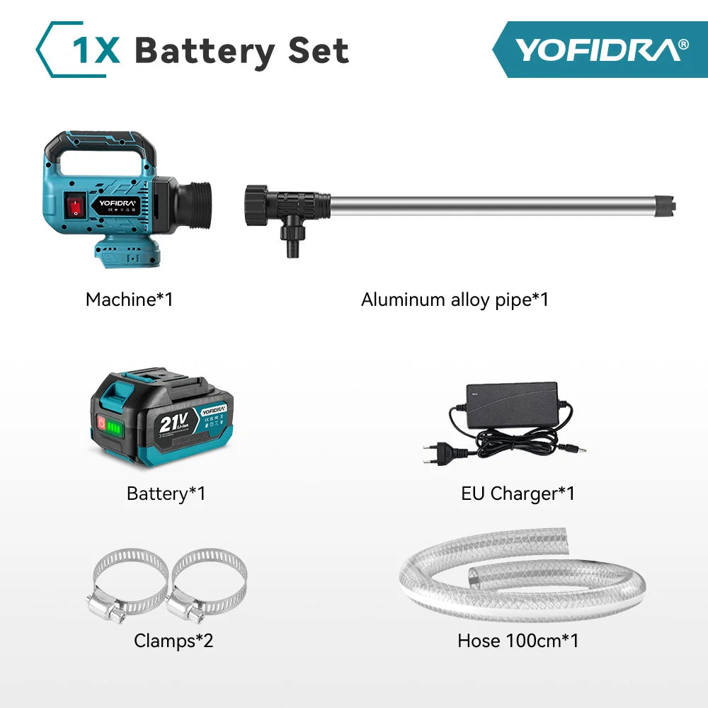 YOFIDRA 3000W 80-150L/Min Brushless Water Transfer Pump 3 Gears Cordless Stick Liquid Extraction Machine For Makita Battery Pin