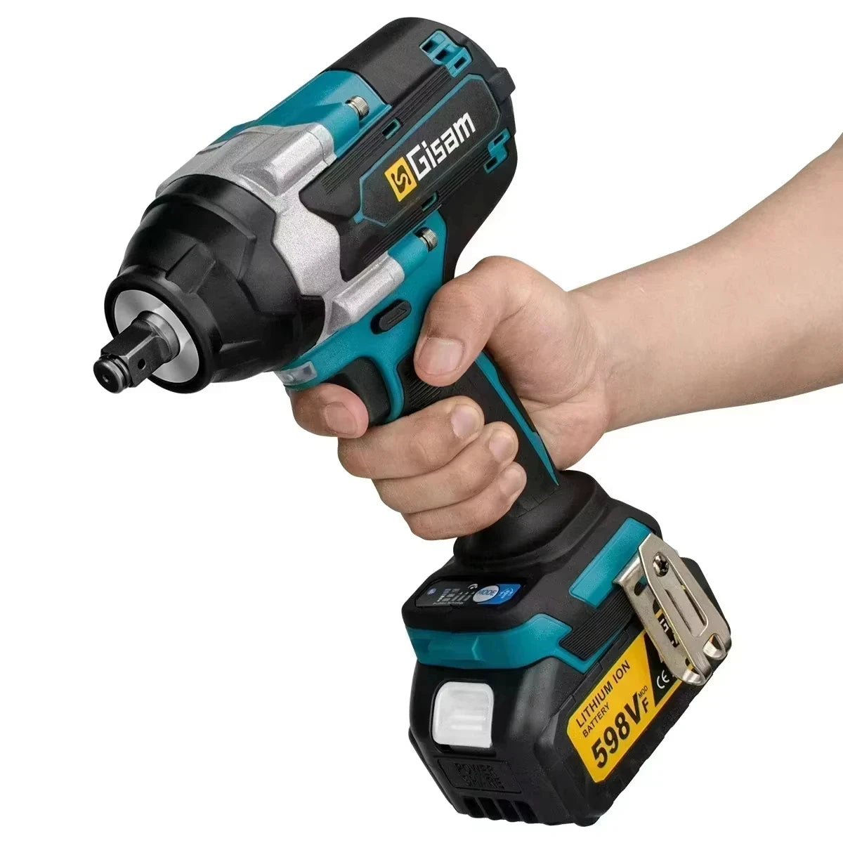 Gisam 1800N.M Brushless Electric Impact Wrench 1/2 Inch Cordless Wrench Screwdriver Power Tool For Makita 18V Battery Pin