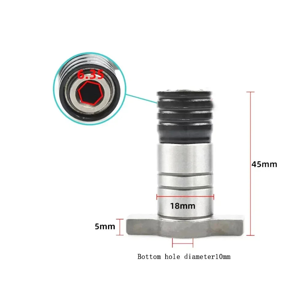 Adaptateur de douille hexagonal femelle 1/4" pour clé à chocs sans balais 18V, accessoire pour perceuse électrique
