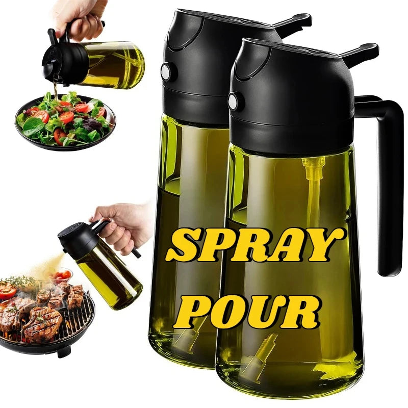500ml Oil Dispenser Oil Spray Bottle Spray Olive Oil Sprayer   Kitchen Items and Accessories BBQ Cooking Family Supplies