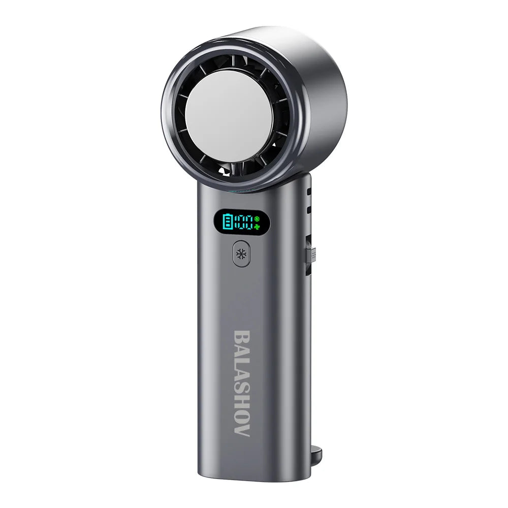 Portable Handheld Turbo Fan 100 Wind Speeds Adjustable Mini Personal Fan Battery Operated Fan Folding Handheld High-speed Outdoo
