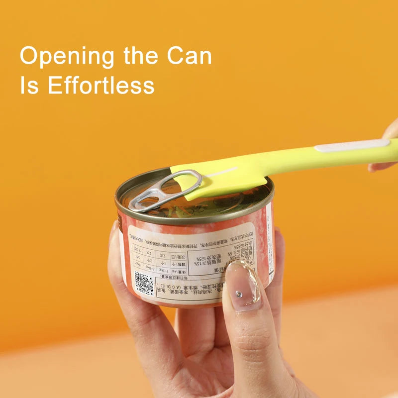 Silicone Cat Can Sealing Cover Reusable Pet Canned Spoon Multifunction Pet Spoon for Cats Dogs Can Opener Food Storage Supplies