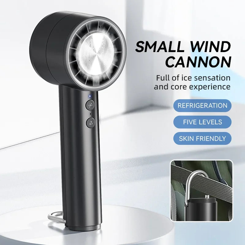 Lenovo handzame kleine ventilator koelende airconditioner draagbaar stil hoge snelheid led-display sterke windkracht USB-oplaadbare ventilator
