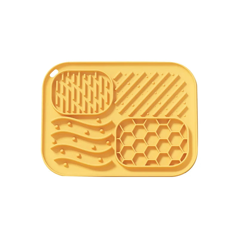 Silicone Pet Slow Feeder Mat Anti-choking Pet Lick Mat for Dogs Non-slip Dog Slow Food Plate with Suction Cups Pet Supplies