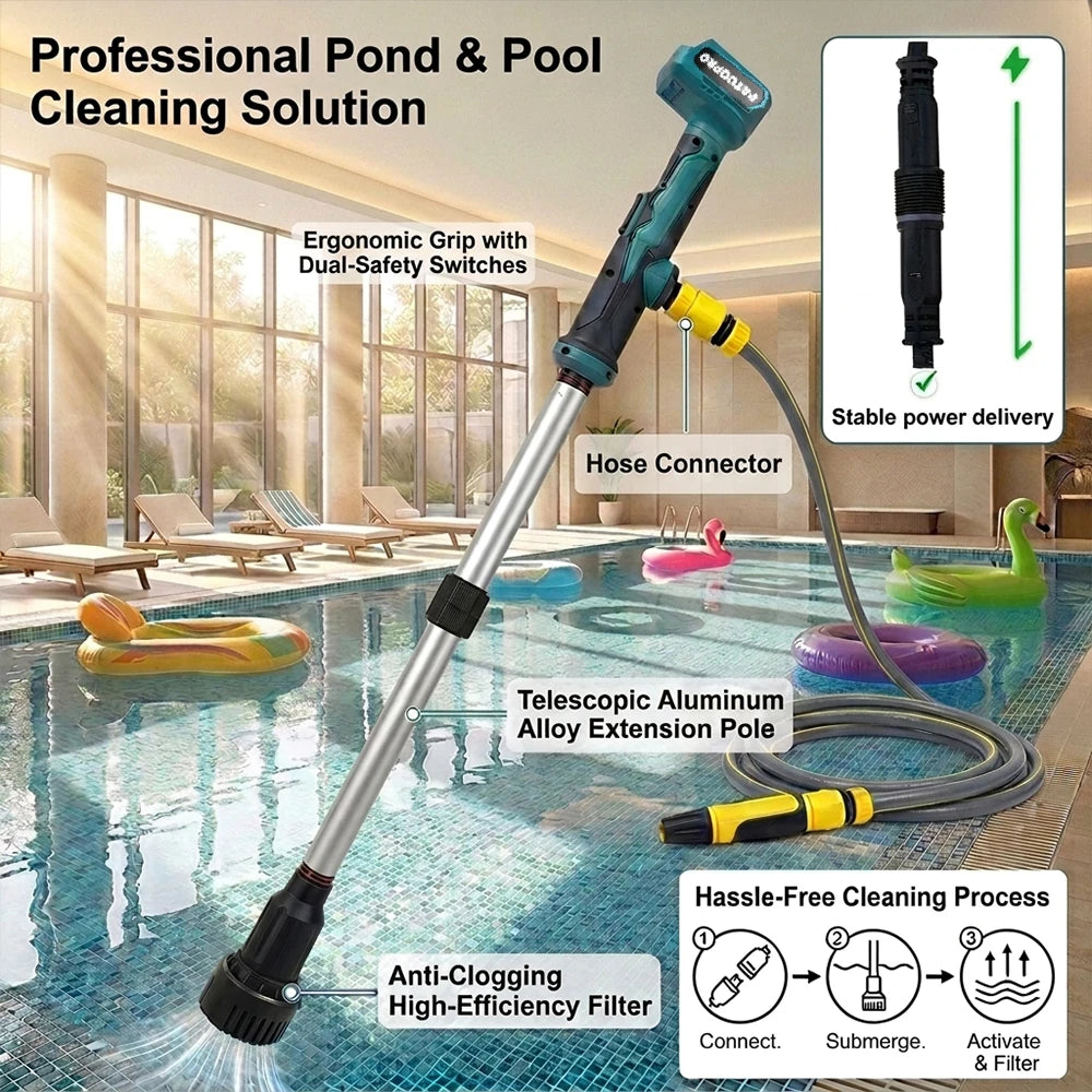 PATUOPRO Draadloze waterpomp draagbare staafoverdrachtspomp multifunctioneel tuingereedschap voor Makita 18V-accu