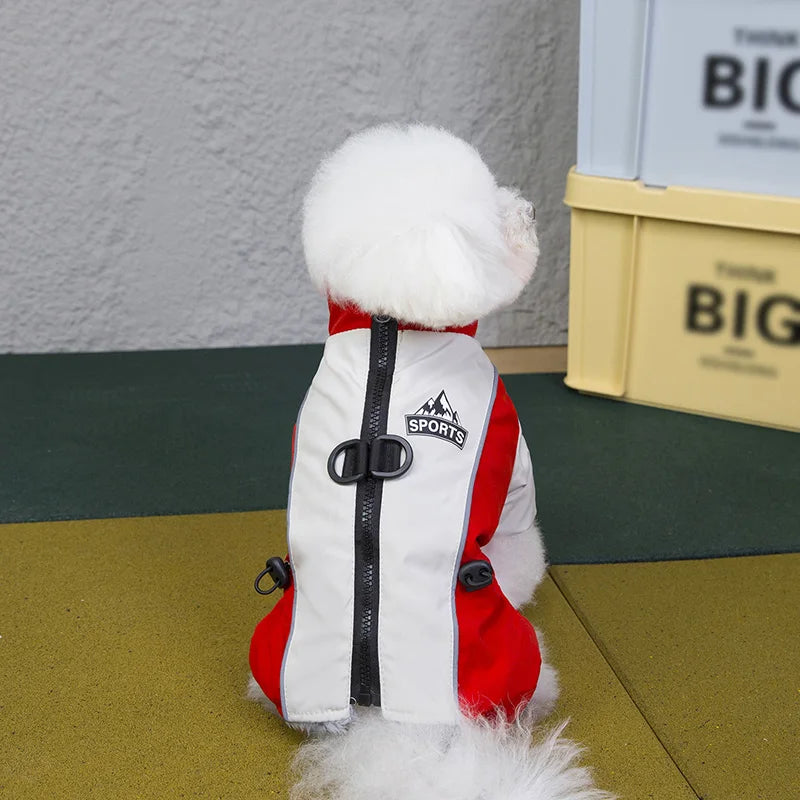 Winter Warm Pet Dog Coat Reflective Dog Jumpsuit for Small Medium Dogs Waterproof Puppy Clothes Dog Down Jacket Pet Supplies