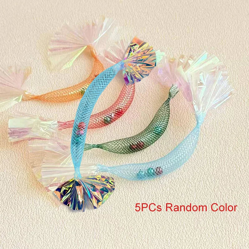 3/5 PCs Cat Spring Toys Interactive Pet Cat Toy with Bells Funny Kitten Tease Toy Colorful Random Color Cat Toys Cat Accessories