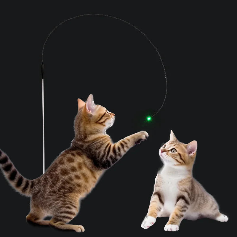 LED Interactive Cat Teaser Wand Funny Cat Stick Toys Pet Boredom Relief Toys for Cats Cat Wand Toy Pet Supplies