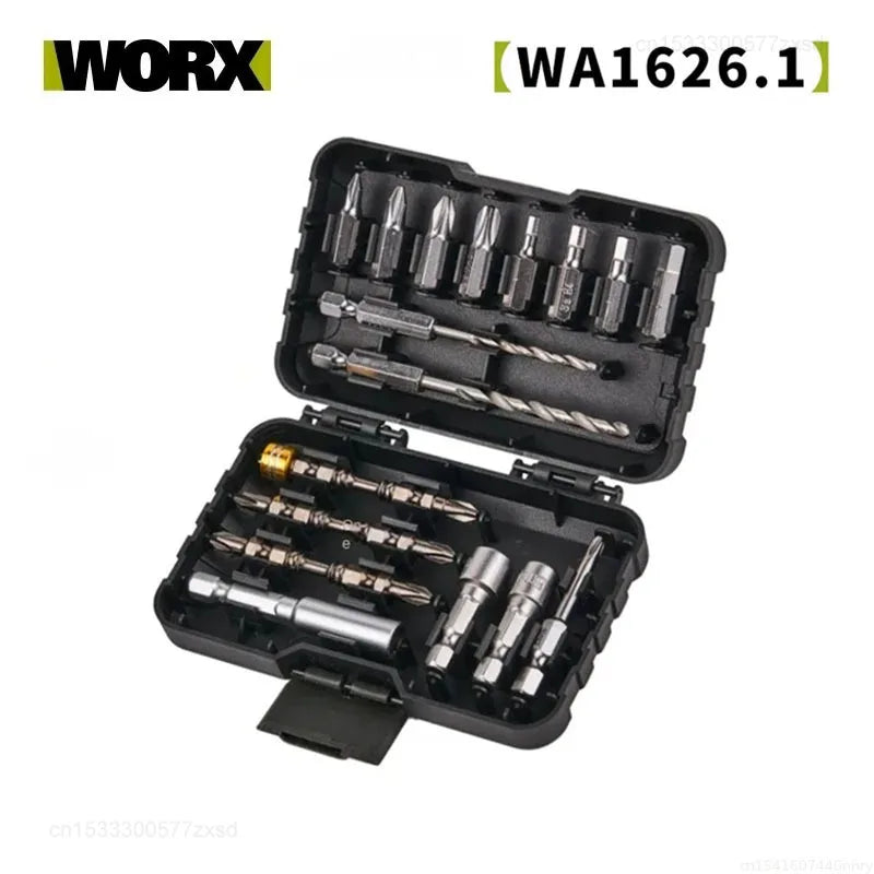 Original Worx WA1626.1 Drill Bits Set with Phillips Hexagon Torx Extend Rod Twist Sleeve Hole Bit Power Tools Accessories