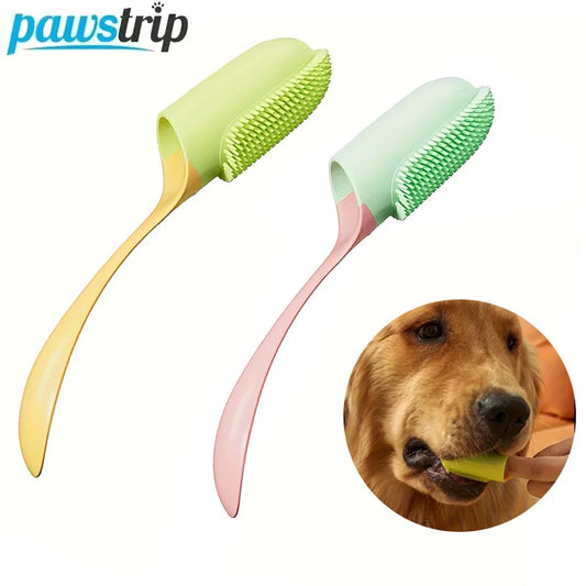2PCs Pet Finger Toothbrush with Handle Soft Dog Teeth Care Tool Pet Teeth Cleaning Tooth Brush for Cats Dogs Pet Cleaning Tool