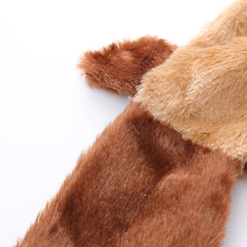 Plush Pet Dog Toy Interactive Animal-shaped Dog Squeak Toys Bite-Resistant Pet Toys for Small Medium Dogs Pet Supplies