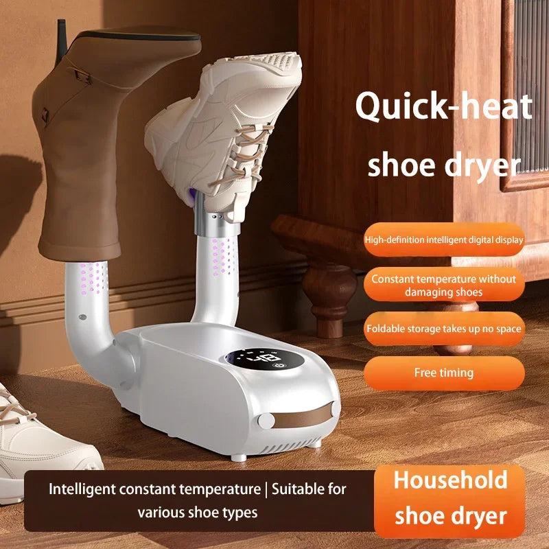 Sèche-chaussures électrique pliable à air chaud constant avec stérilisation UV et désodorisation, modèle 2026