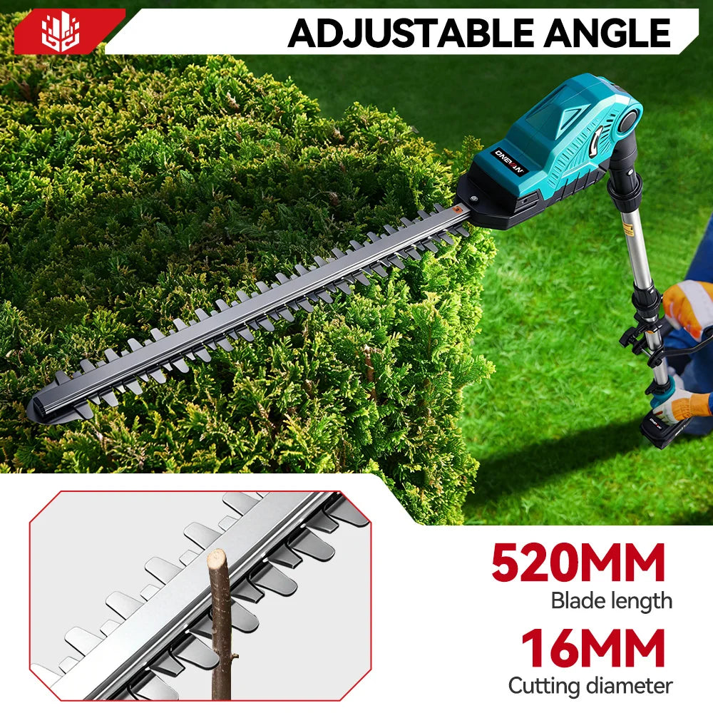 ONEVAN Electric High Branch Hedge Trimmer Cordless Telescopic Hedge Shear Garden Tools Pruning Saw For Makita 18V Battery Pin