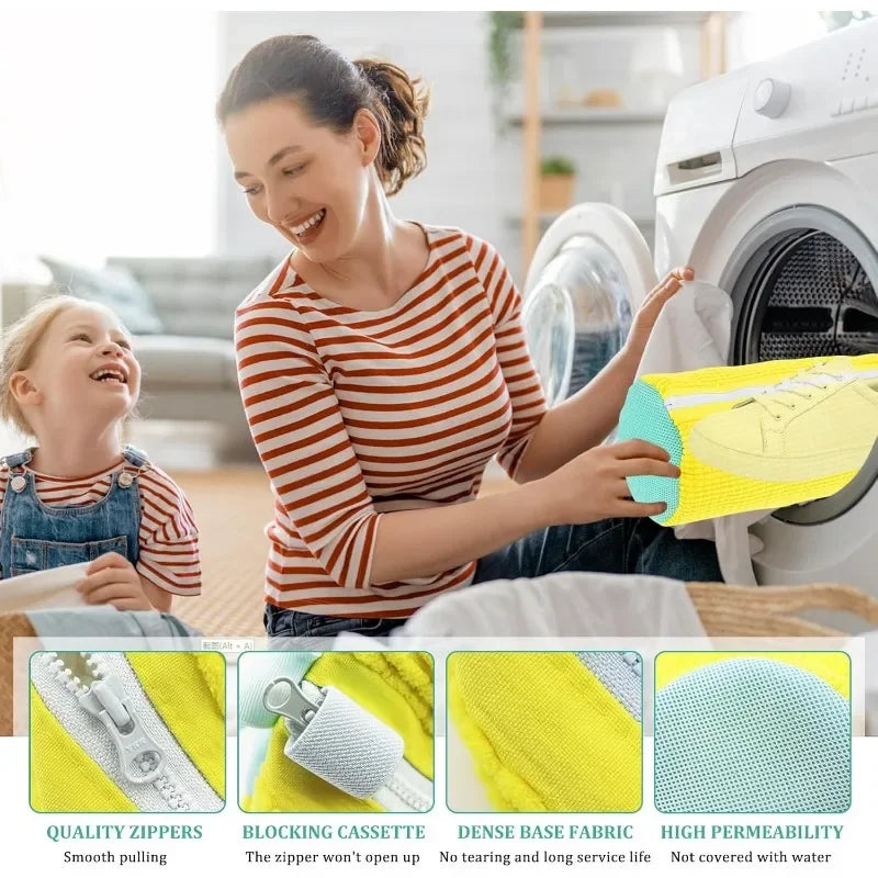 1/2PCS Washing Shoes Bag Cotton Laundry Fluffy Fibers Easily Remove Dirt Washing Bags Anti-Deformation Shoes Clothes Organizer