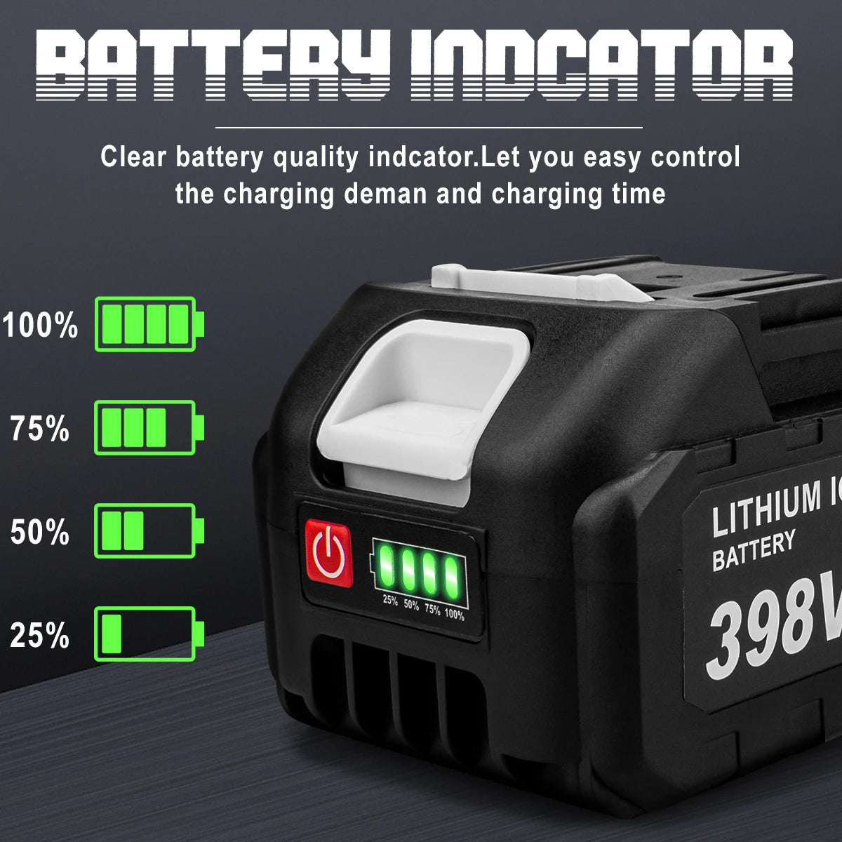 Gisam Oplaadbare Accu 4.5Ah 4.0Ah 2.0Ah Lithium-ion Accu 198VF 398VF 928VF Li-ion Accu voor Makita 18V accu Pin