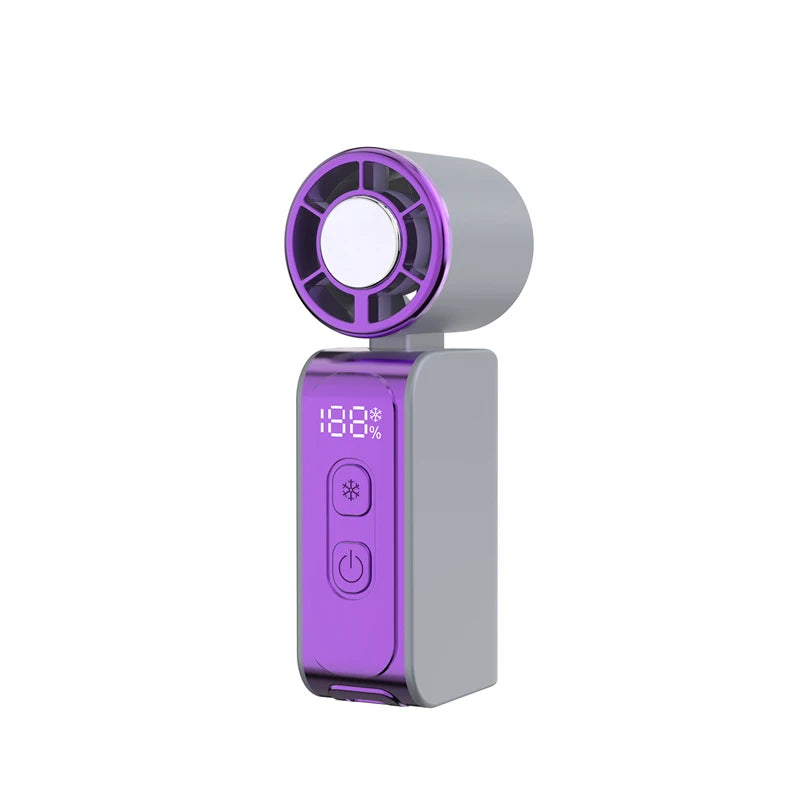 Mini ventilateur portable Lenovo Summer Ice Pack Turbo Cooling, ventilateur à main extérieur avec écran d'affichage intelligent