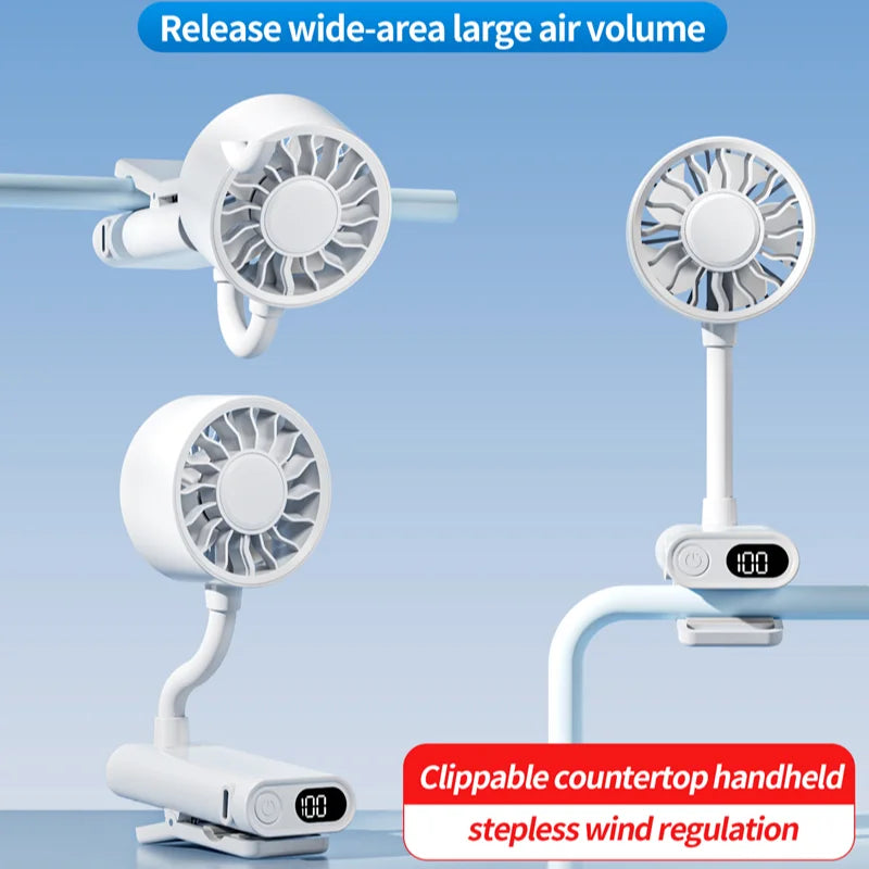 Lenovo Desktop Clip Small Fan Long-lasting Outdoor Hose Clip Mini Usb Charging Fan Suitable For Multiple Scenarios