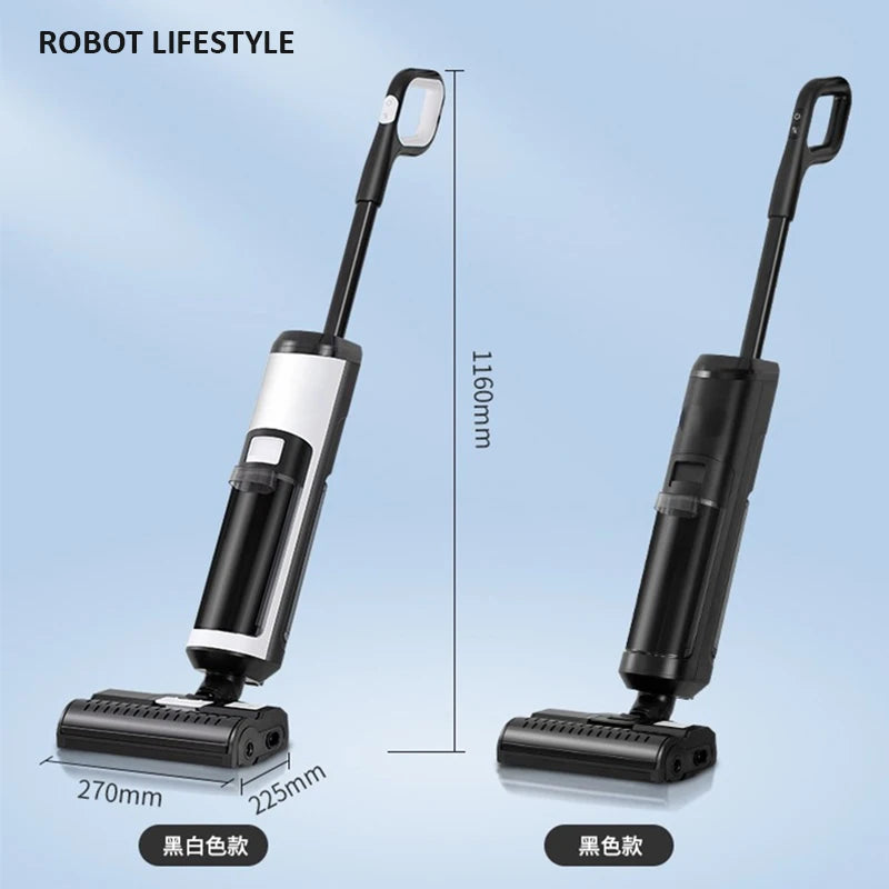 Draadloze handstofzuiger nat en droog reinigingsrobot RL9Max 14000pa supersterke zuigkracht zelfverwarmende borstel 4000mAh accu