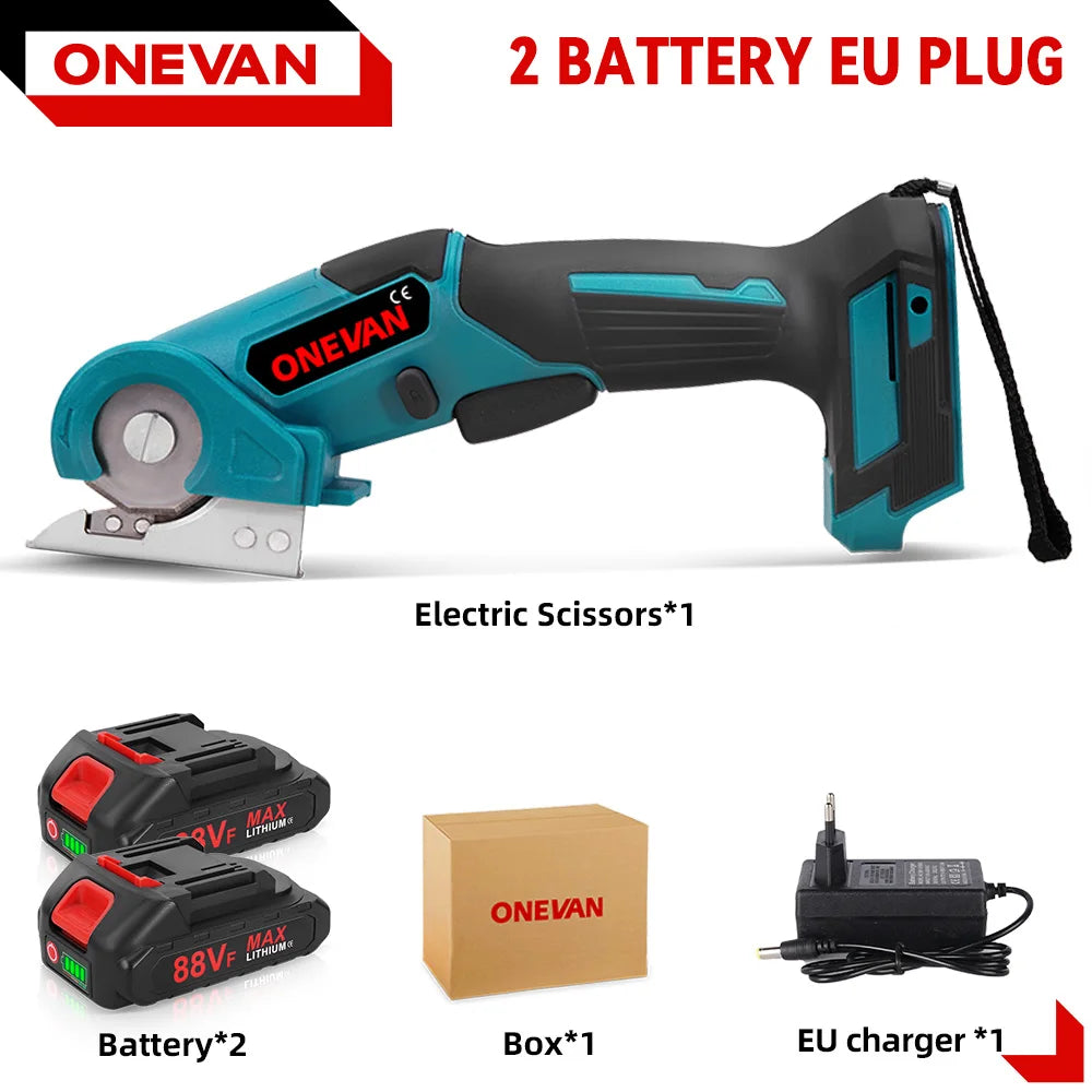 ONEVAN 800W Elektrische tapijtschaar, draadloze multifunctionele stofschaar voor leer en textiel, voor 21V 18V accu