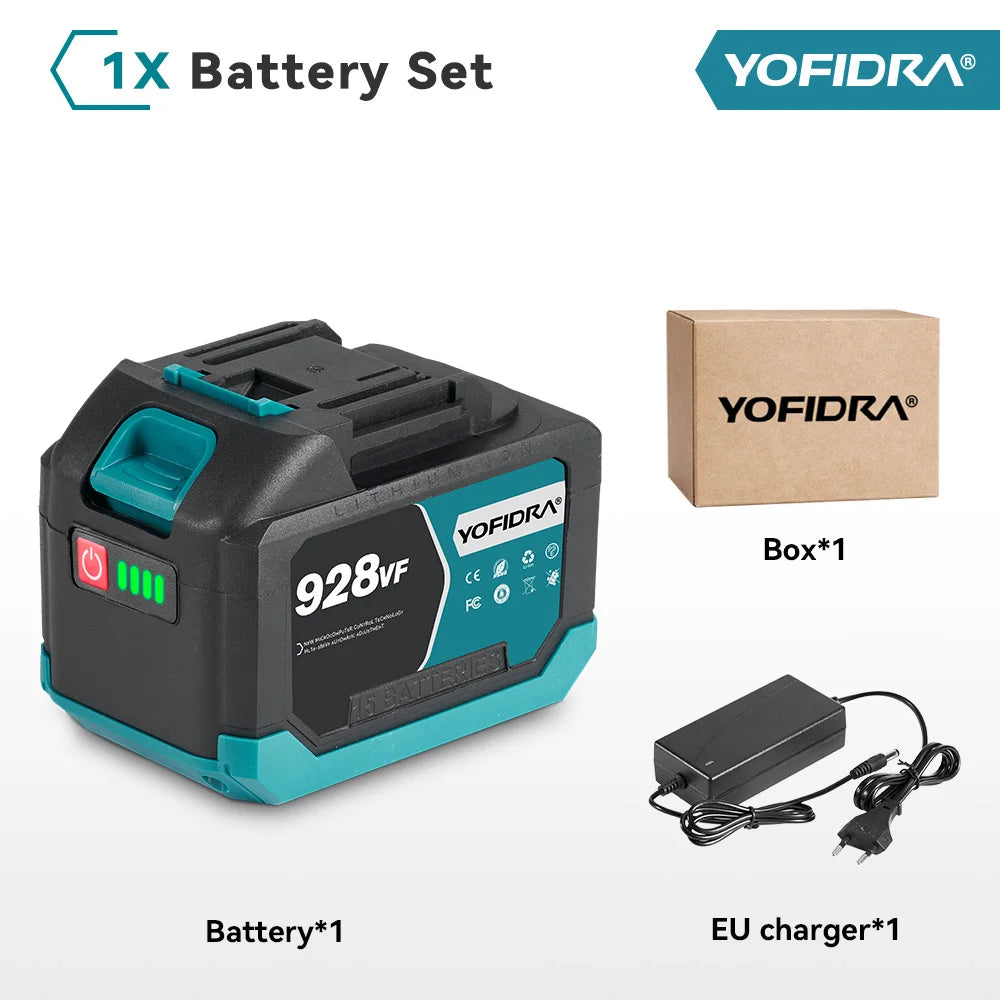 18V 21V oplaadbare lithiumbatterij met digitaal display 388VF 15000mAh.928VF 22500mAh.Accu voor kettingzaag, moersleutel en elektrisch gereedschap