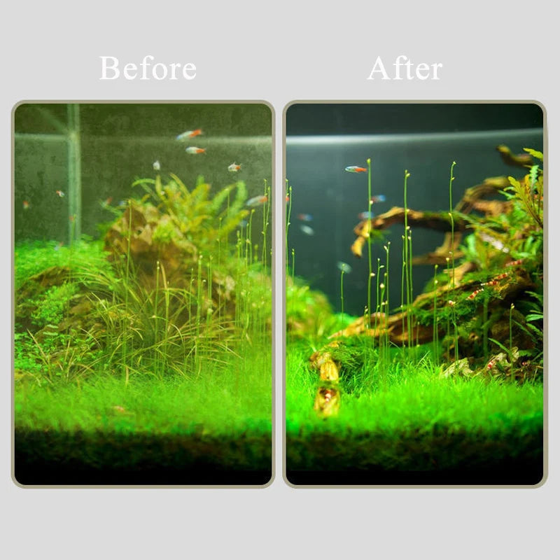 Double-Sided Fish Tank Brush Long Handle Sponge Cleaning Brush Fish Tank Glass Plant Cleaning Brushes Aquarium Cleaning Tools