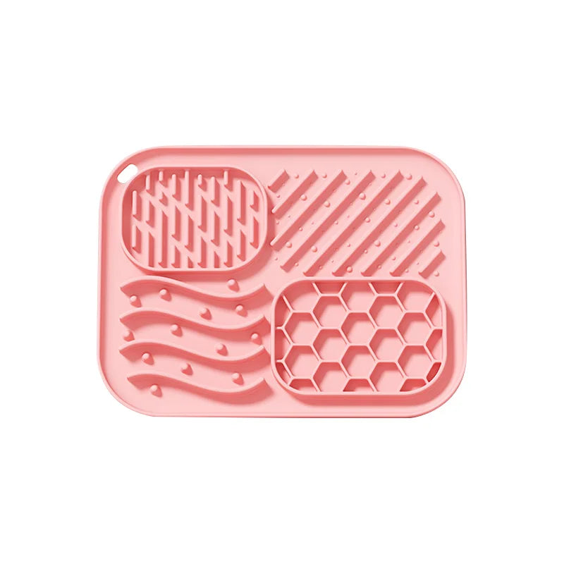 Silicone Pet Slow Feeder Mat Anti-choking Pet Lick Mat for Dogs Non-slip Dog Slow Food Plate with Suction Cups Pet Supplies