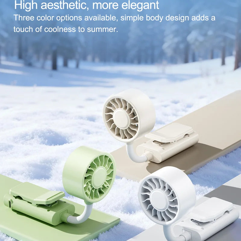 Lenovo Desktop Clip Small Fan Long-lasting Outdoor Hose Clip Mini Usb Charging Fan Suitable For Multiple Scenarios