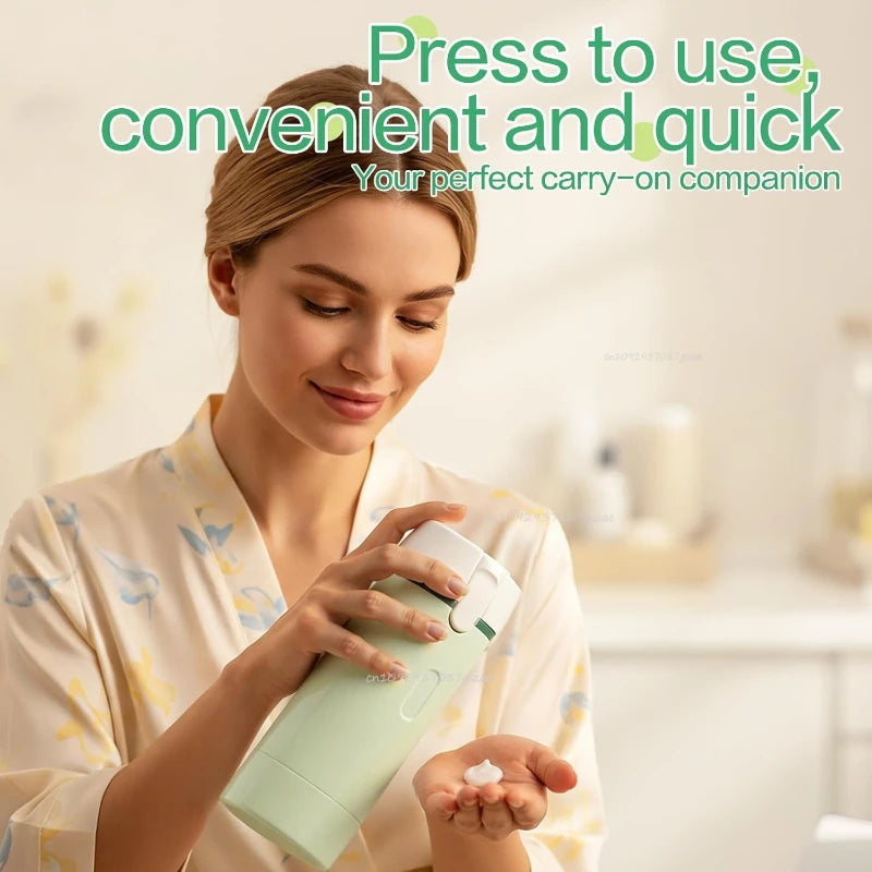 4 in 1 Travel Dispenser Portable Leakproof Travel Bottle Dispenser Set for Perfume Shampoo Conditioner Lotion Toiletry Container