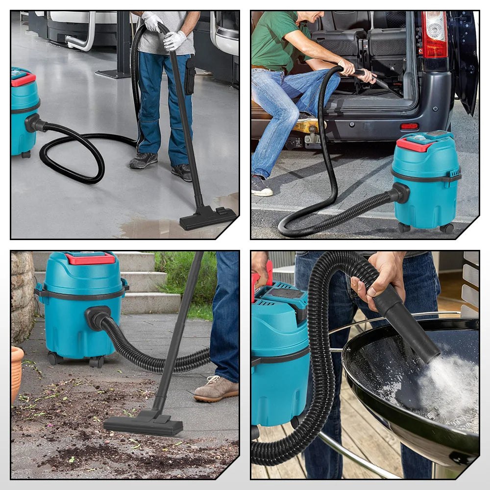 YOFIDRA 3IN1 35kPa Electric Wet & Dry Vacuum Cleaner Wireless Home Car Cleaner With 10L Portable  Tank For Makita Battery Pin