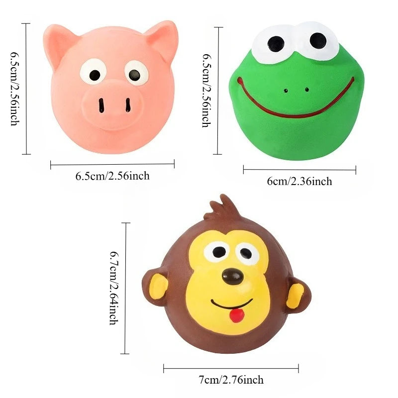 Jouets pour chiens en latex qui couinent - Jouets durables et résistants à la mastication pour le dressage interactif, l'auto-divertissement et soulager l'ennui