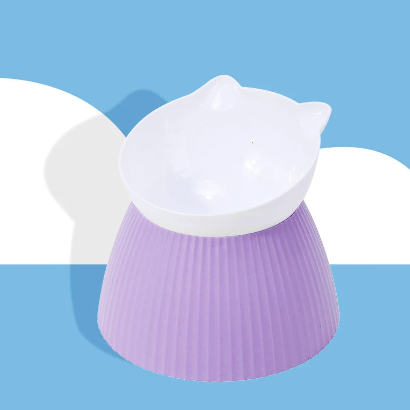 PET Raised Cat Bowl Neck Protection Cat Food Bowl High-foot Cat Drinking Bowl Detachable Kitten Feeder Pet Supplies
