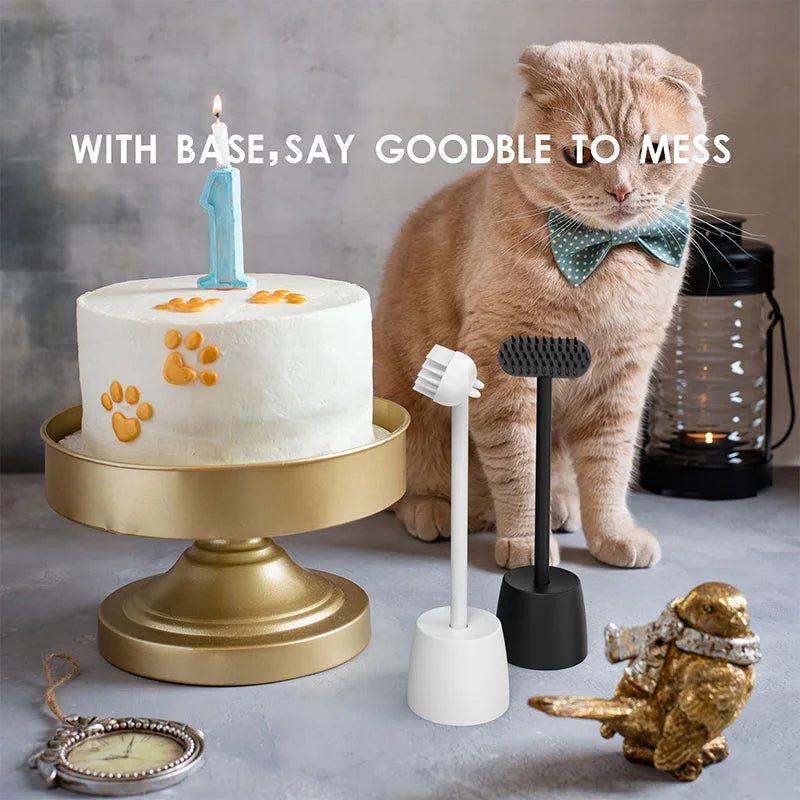 2 in 1 Cat Comb Interactive Cat Massager Brush Pet Hair Remover for Cats Dogs Kitten Grooming Supplies Cat Accessories
