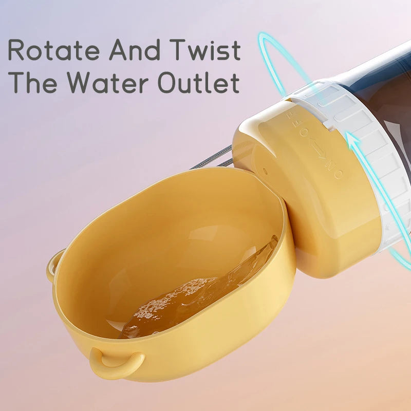 2 in 1 Portable Dog Water Bottle Pet Water Container with Food Storage Pet Travel Drinking Bowl for Dogs Cats Pet Supplies