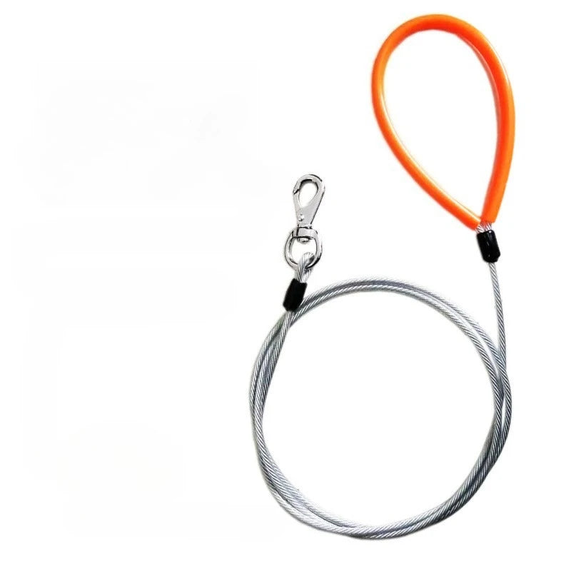 Dog Leash Steel Wire Dogs Chain Anti-Bite Leash for Dog Walking Traction Rope 200cm Long Chew Proof Dogs Leashes Pet Accessories