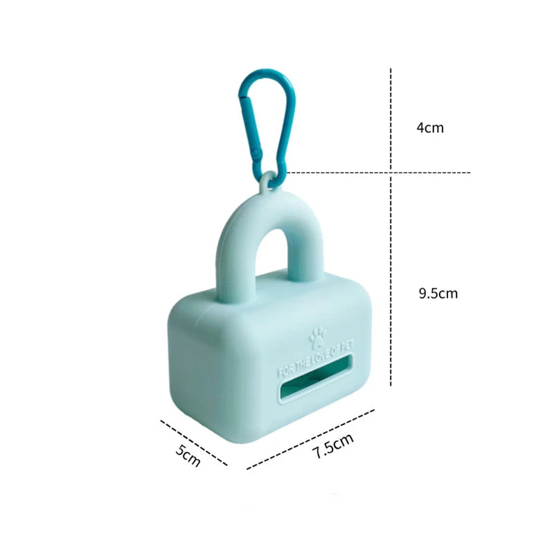 Silicone Dog Waste Bag Dispenser Portable Dog Poop Bag Holder Outdoor Puppy Trash Bags Dispenser Dog Accessories