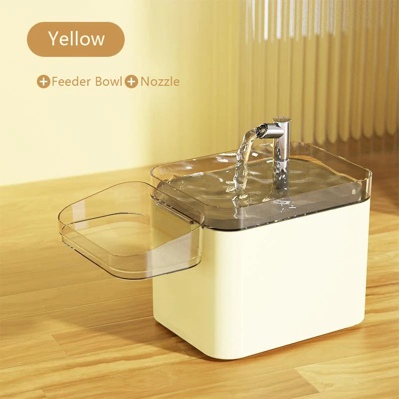 2.5L Automatic Cat Water Fountain USB Electric Pet Water Dispenser with Anti-Dry Burning Feeder Bowl for Kittens - Quality Shopping Centre