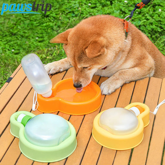 350/500ml Outdoor Portable Dog Water Bottle Pet Drinking Bowl for Dogs Cats Foldable Puppy Water Dispenser Dog Accessories