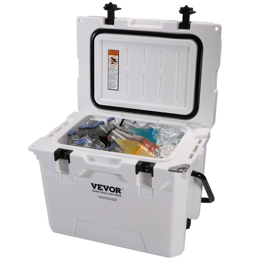 SucceBuy 25/33/45/52QT Hard Cooler Insulated Portable Large Capacity Ice Chest Cooling Box for Family Outdoor Camping Activities