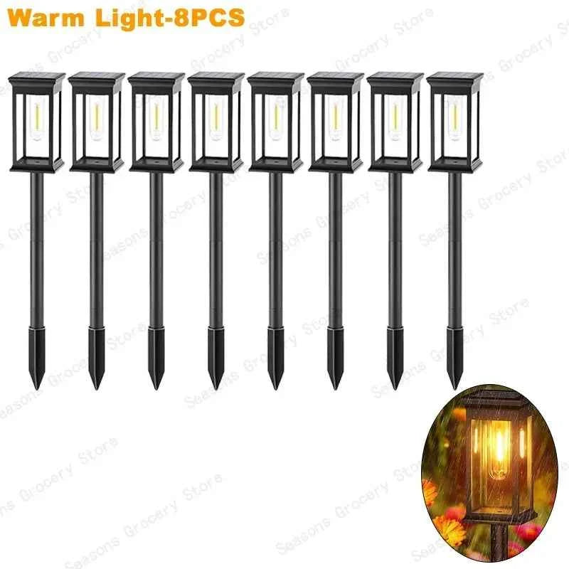 Waterproof LED Solar Lights for Garden Yard Driveway - Automatic Pathway Lighting Outdoor Landscape Lighting Auto On/Off at Dusk