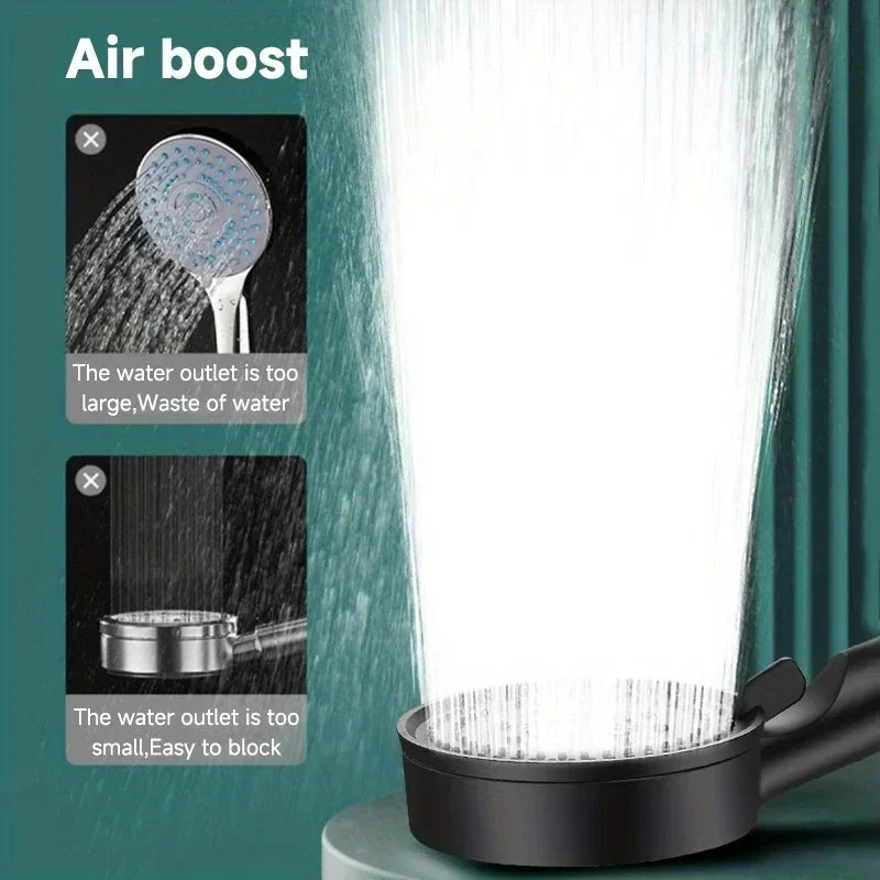 Shower Head with 5 Spray Modes, Adjustable Handheld Showerhead High-Pressure Water Saving Nozzle for Bathroom Plastic Material