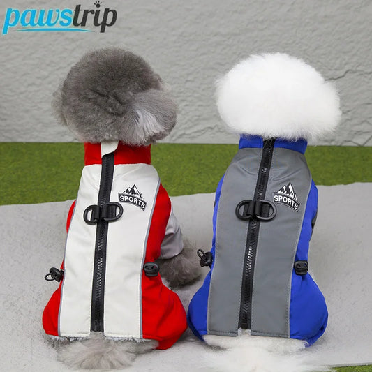Winter Warm Pet Dog Coat Reflective Dog Jumpsuit for Small Medium Dogs Waterproof Puppy Clothes Dog Down Jacket Pet Supplies