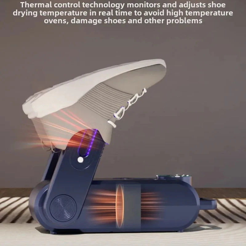 4-Core UV Shoe Dryer with 150W Deodorizing & Antibacterial Function, Multi-Speed Timing Control for Home Use