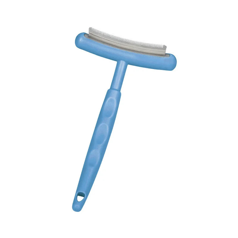 Curved Dog Knotting Comb Long Handle Cat Hair Remover Kitten Brush Anti-Knotting Cat Massager Brush Pet Grooming Supplies