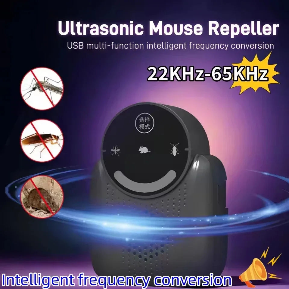 2026 USB Indoor Pest Repellent Ultrasonic Exterminato Cockroach Rodent Mouse Insect Mosquito Safe Ultrasonic Mouse Repellent